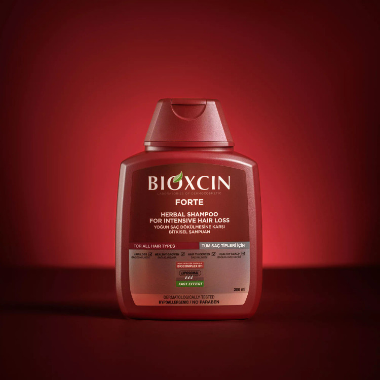 شامپو بیوکسین قرمز ضد ریزش فورت Fort مناسب برای تمامی موها حجم ۳۰۰ میلBIOXCIN FORTE HAIR