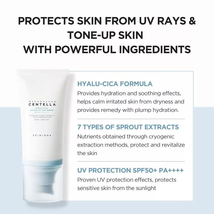 ضد آفتاب بی رنگ آبرسان سنتلا Centella Hyalu Cica Water Fit Sun Serum Spf 50