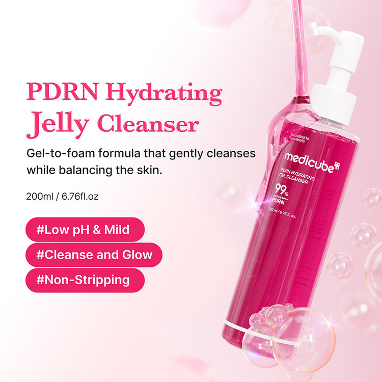 ژل شستشو PDRN مدی کیوب | آبرسان و روشنکننده پوست