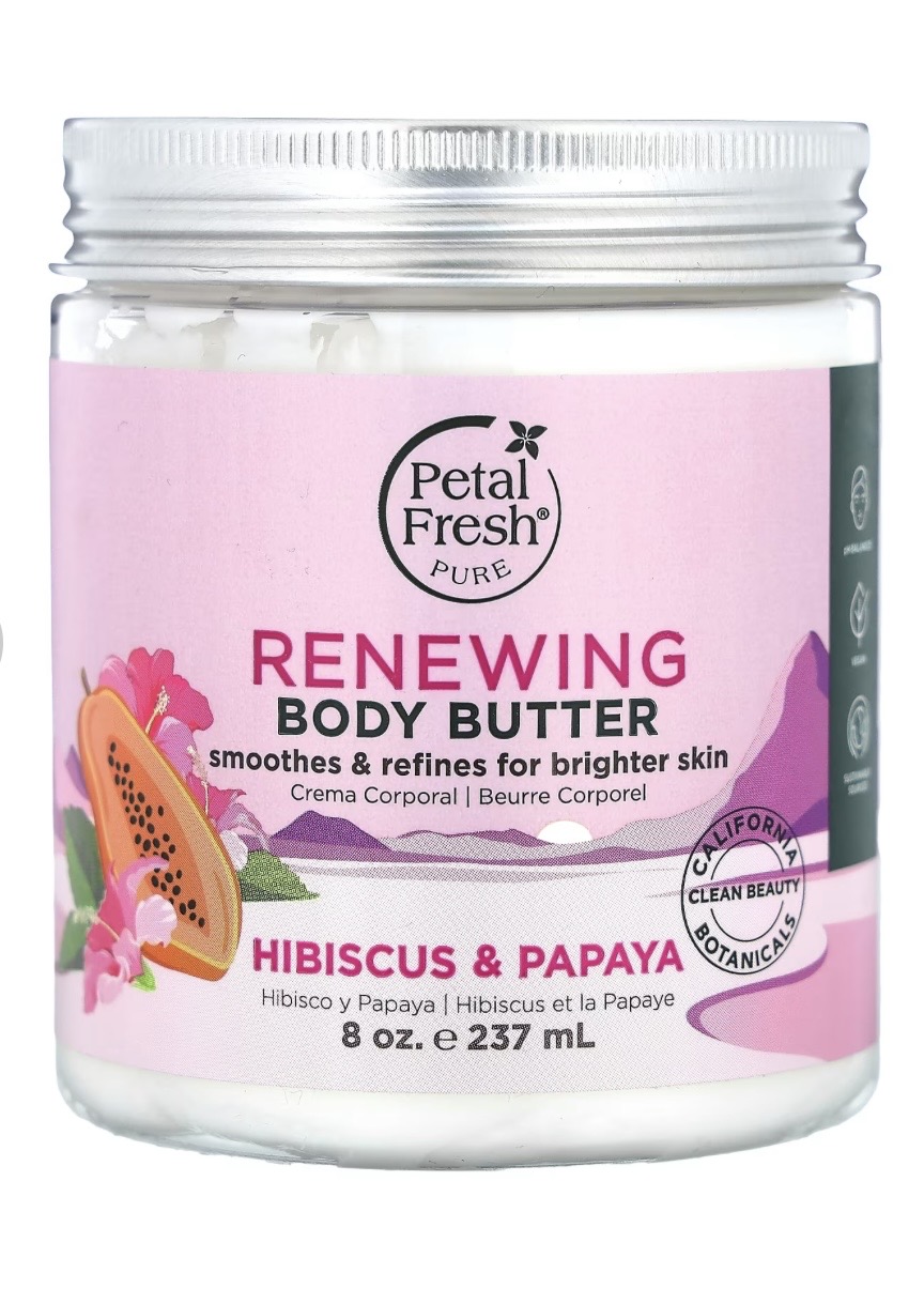 كره بدن پتال فرش Petal Fresh مدل Renewing عصاره Hibiscus and Papaya حجم 237 میل
