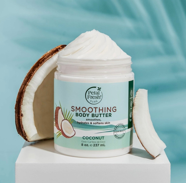 كره بدن پتال فرش Petal Fresh مدل Smoothing عصاره نارگیل حجم 237 میل