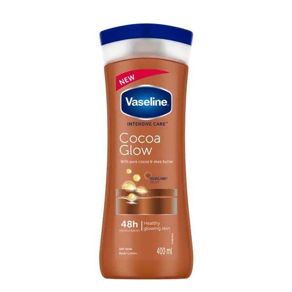لوسیون بدن کاکائویی وازلین Vaseline مدل cocoa glow حجم ۴۰۰ میل