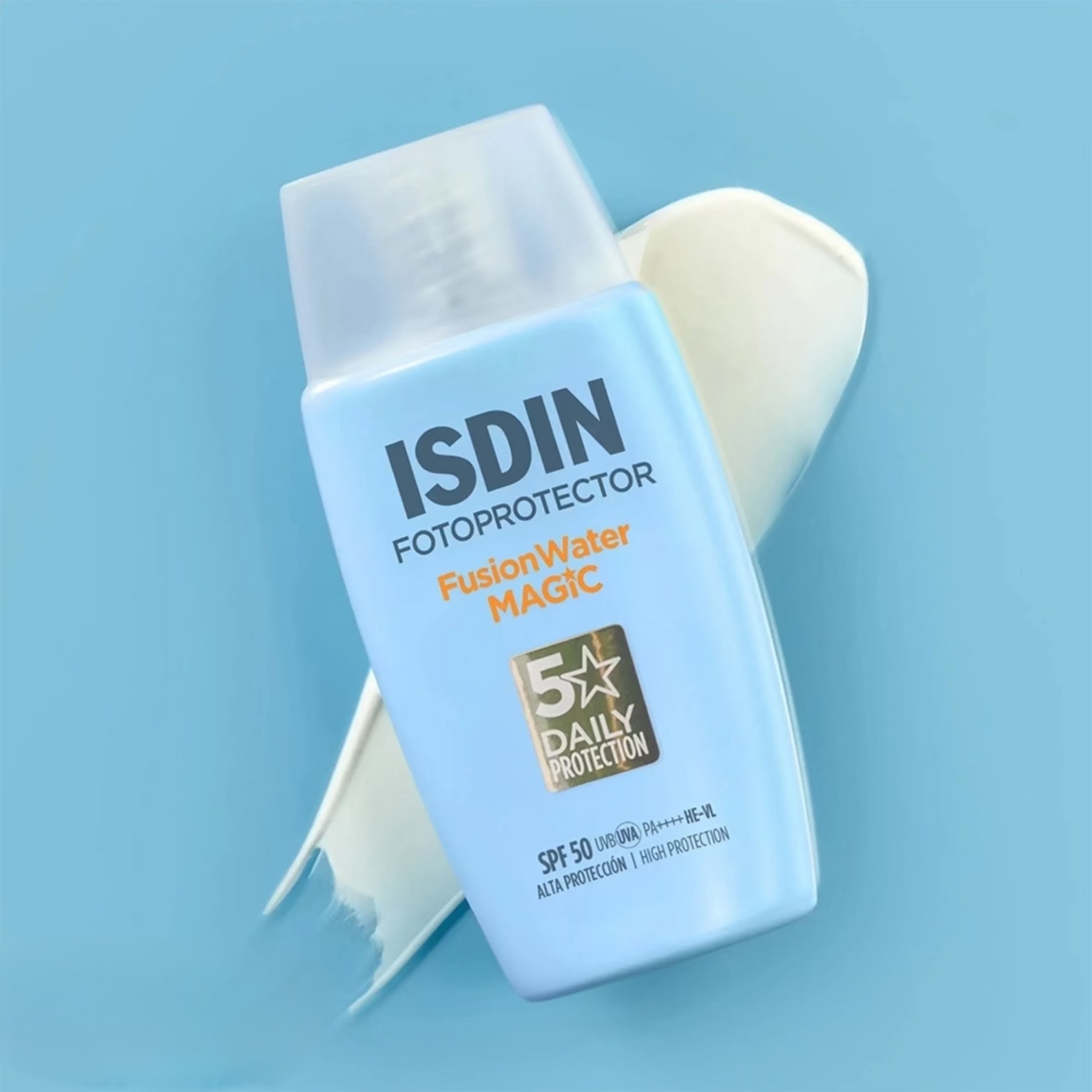 کرم ضد آفتاب بی رنگ فیوژن واتر مجیک ایزدین isdin