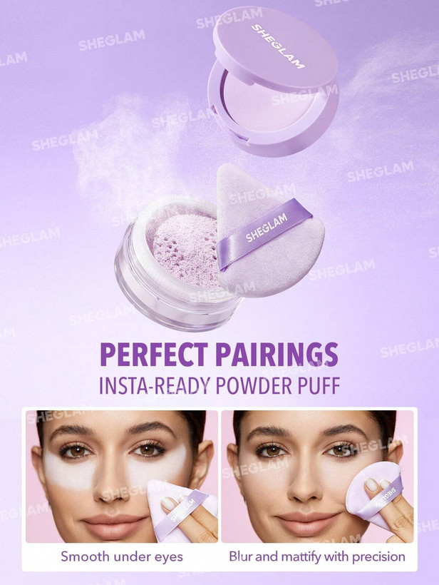 پودر فیکس دو طبقه بنفش شیگلم Sheglam