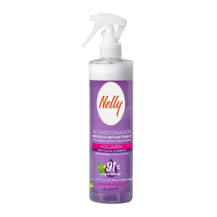 اسپری دوفاز نلی بنفش حجم دهنده موهای نازک | Nelly Two Phase Conditioner